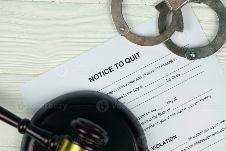 About “Notice to quit”